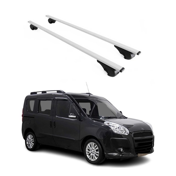 DachträGer GrundtäGer FüR Fiat Doblo 2010-2022 75Kg Metall Silber 2 Tlg-image