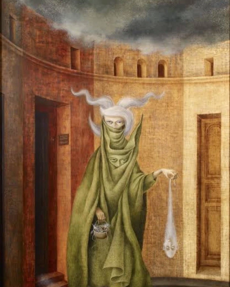 Pintura al óleo sobre lienzo firmada por Remedios Varo 16x24 en surrealismo. Foto 3 de 3