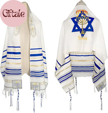 Tallit Prayer Shawl with Bag, Soft Fabric 70"X 20" Tallit Prayer Cloth Israel fo