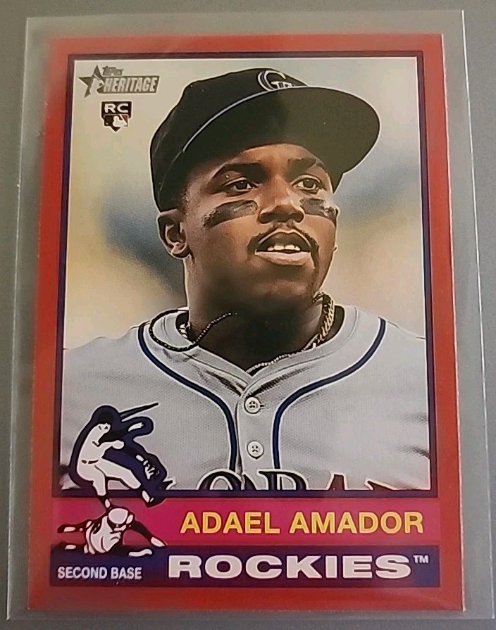 2025 Topps Heritage - Adael Amador #61 Red Border (RC)