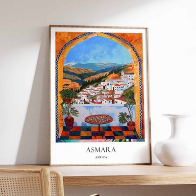 11_Asmara Poster, Eritrea Deko, Eritrea Kunst, Afrikanische Wandbilder, Afrika Reise Po