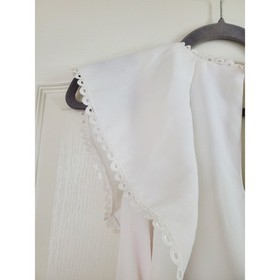 Monique Lhuillier Ivory Brady Eyelet Trim Ruffle Sleeve Bridal Jumpsuit NWT Sz 2