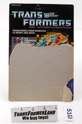 Sinnertwin Card 1987 Vintage Hasbro G1 Transformers