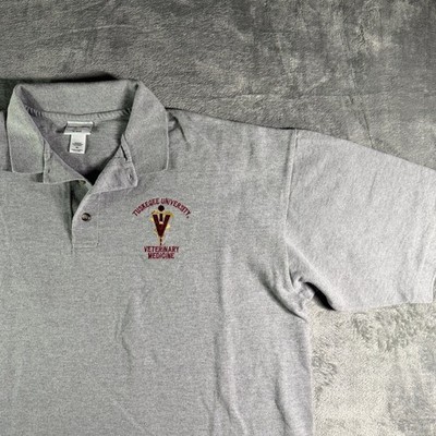 VTG Anvil Tuskegee University Veterinary Medicine Polo Shirt Mens XL Gray