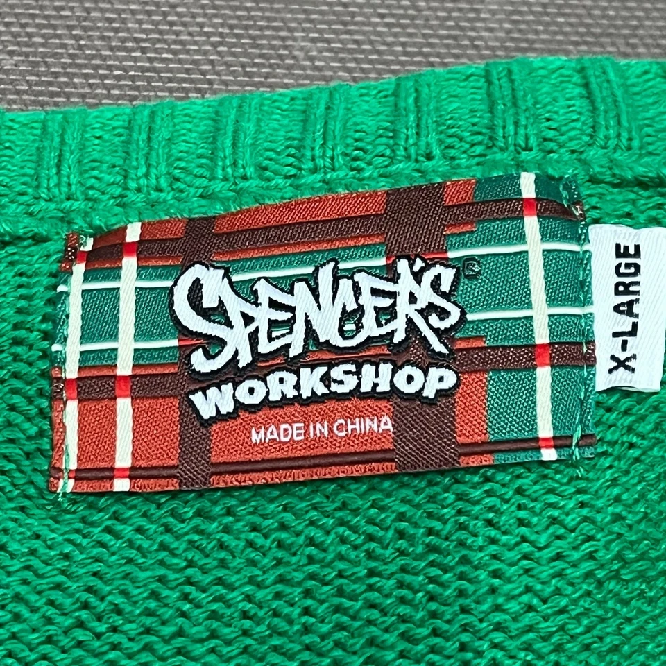 Deja de mirar mi paquete feo suéter navideño iluminado tacky spensers hombres XL Foto 2 de 4