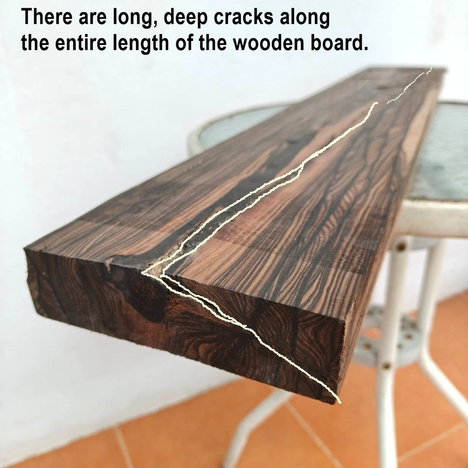 Madera exótica de ébano Macassar 40 1/2" x 6 1/2" x 1 5/8" #725 Foto 4 de 4