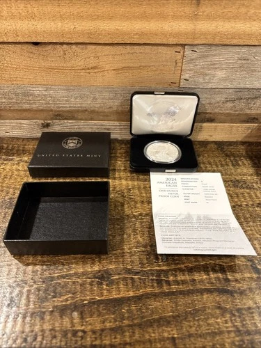 2024 US Mint American Eagle One Ounce Silver "PROOF"Coin (W) West Point Mint COA