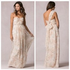 Jenny Yoo Watercolor Chiffon Nyla strapless convertible brides made prom gown 18