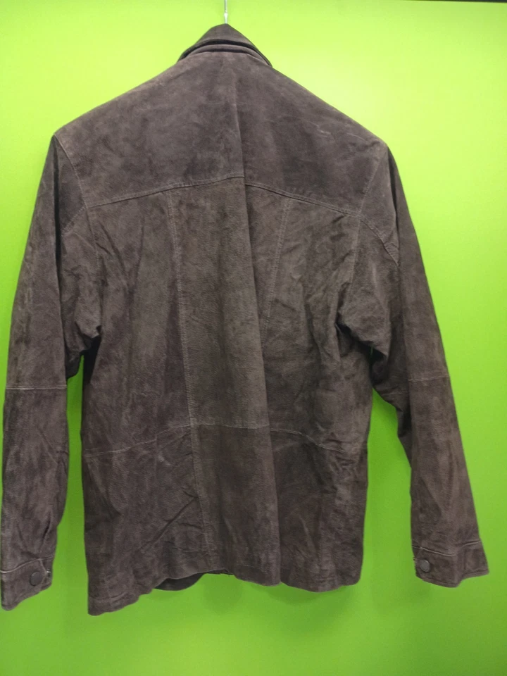 BOSTON HARBOUR Outdoor Wear Mens Soft Brown Suede Leather Jacket Coat L Cowboy - Image 2 of 4