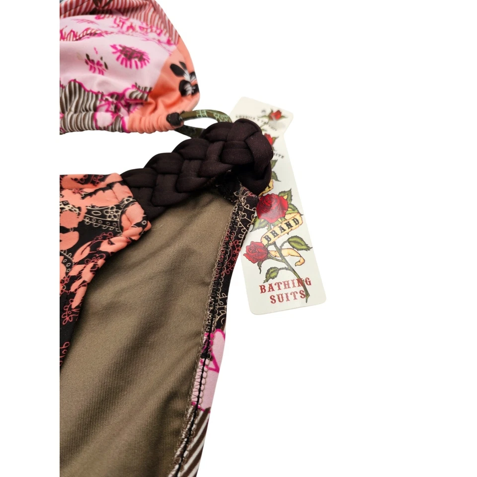 Lucky Brand женщин Sz S бикини купальник комплект выстеганная цветочный узор новый - Изображение 3 из 4