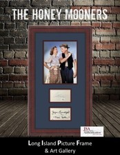 Art Carney Joyce Randolph Signed Cut Signature Cards Custom Framed Photo JSA