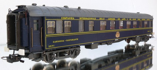 RIVAROSSI véro 2485, voiture salon Pullman 1 ère classe avec cuisine N° 4010 DE CIWL (Ref: #2485