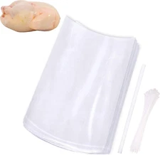Turkey Shrink Bags,50 Pcs 14X23 Inches Clear Poultry Shrink Bags Freezer with 50
