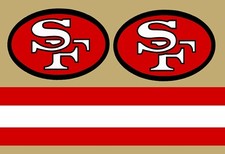 NOS Full Size San Francisco 49ers Throwback Football Helmet Decals - 20 mil 3M