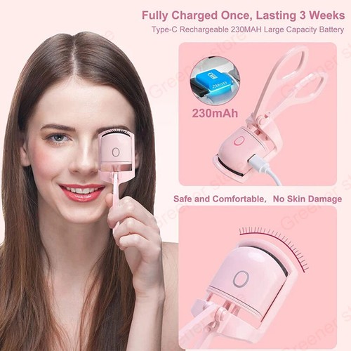 Alicates para pestañas con calefacción eléctrica USB recargable maquillaje rizado duradero - Imagen 6 de 15