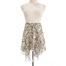 Isabel Marant NWT Lysea Printed Mini Skirt Size 38 in Cream/Multicolor 100% Silk
