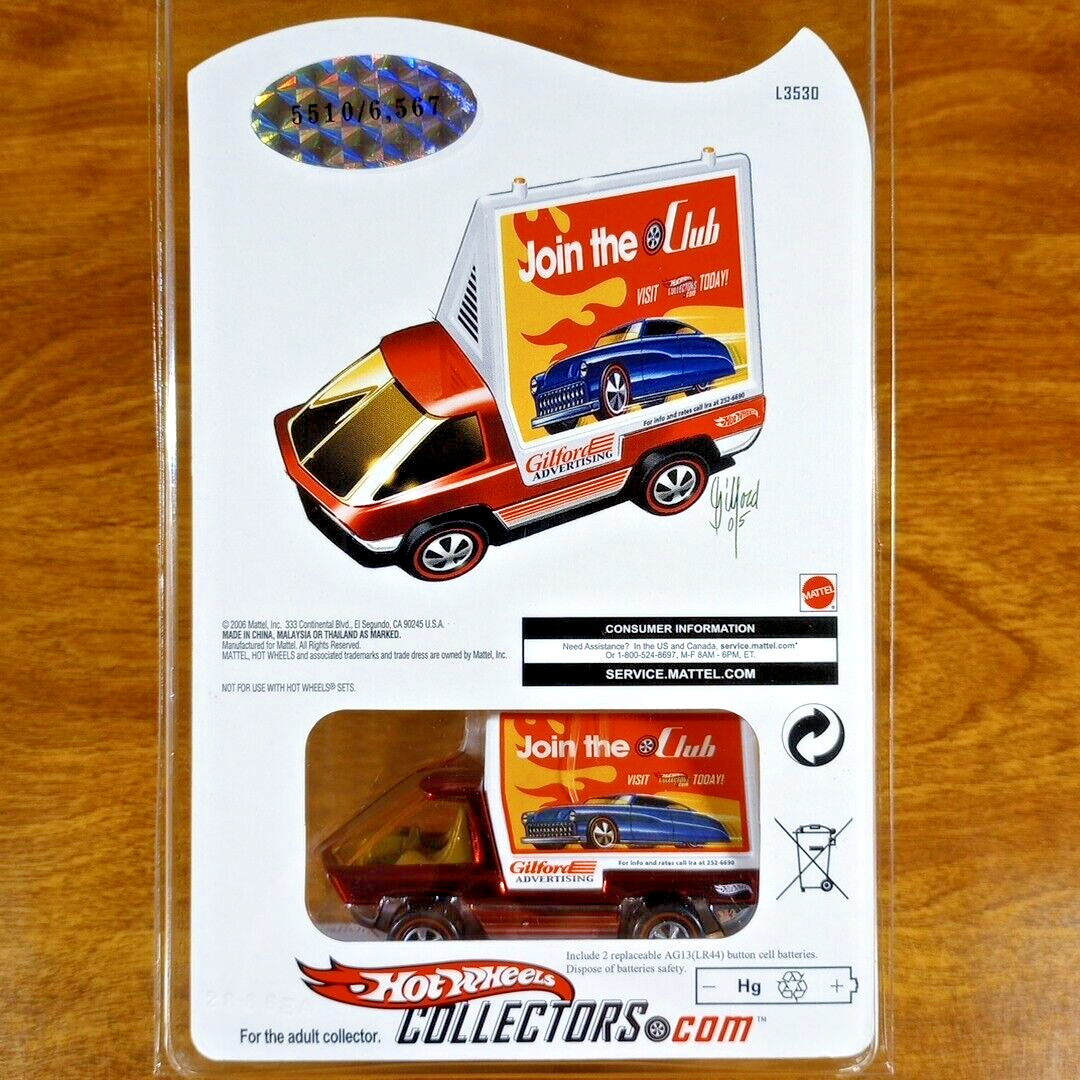 Hot Wheels RLC Exclusive Billboard Truck 5510/6567 Red Redline