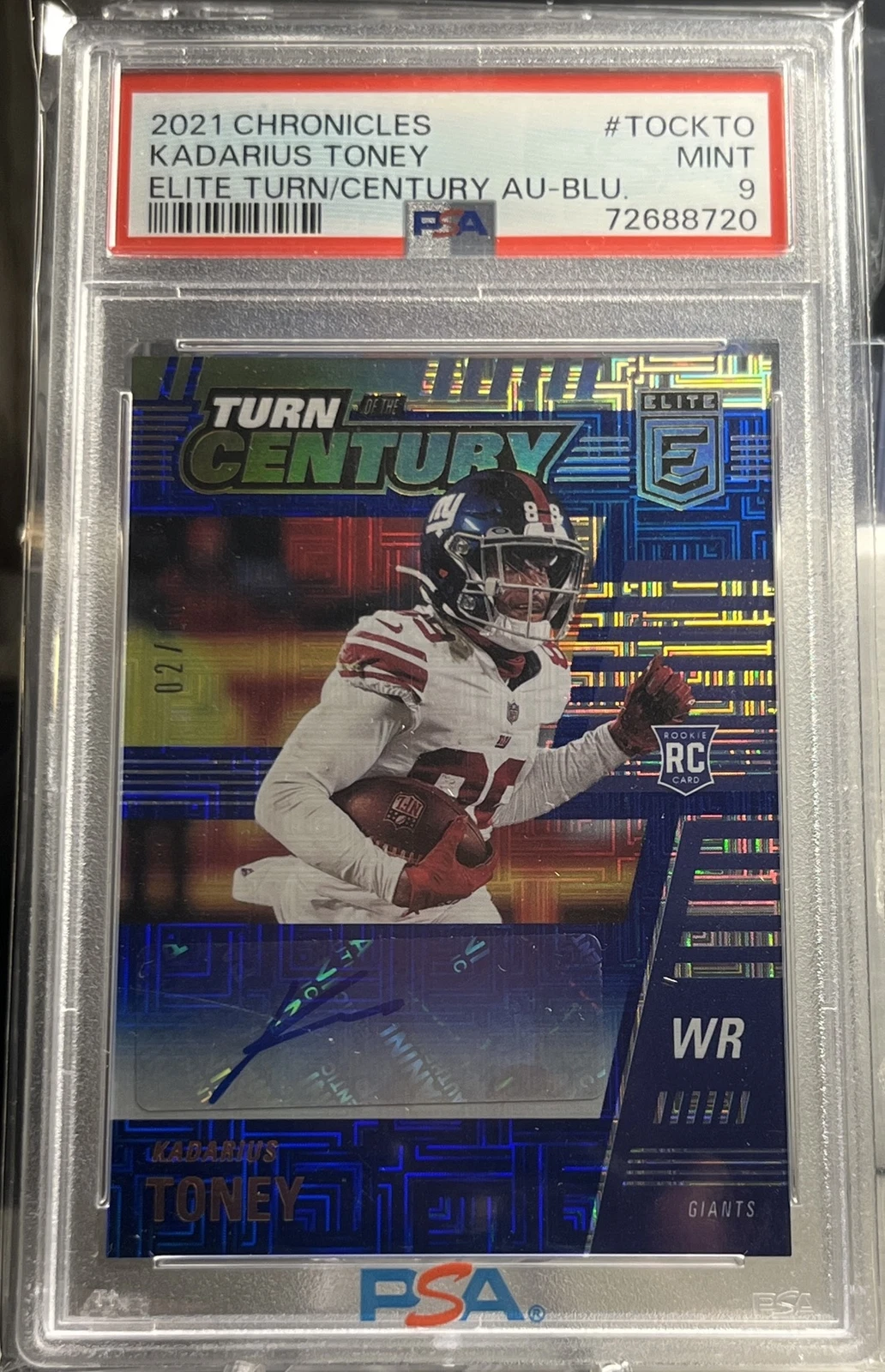 Kadarius Toney Panini Chronicles Elite Turn of the Century Autographs #TOCKTO Base