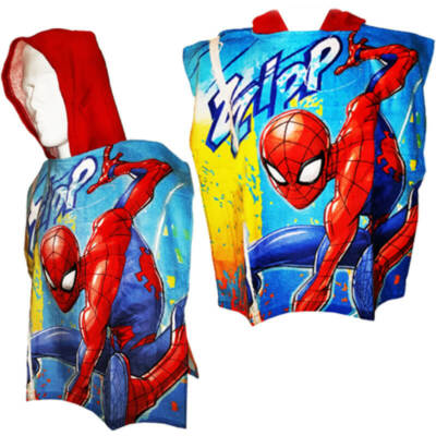 MARVEL SPIDERMAN BATH TOWEL WITH HOOD BATH/BEACH PONCHO ...