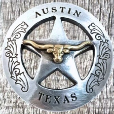 Austin Texas Ranger Star Longhorn Concho CON956-D