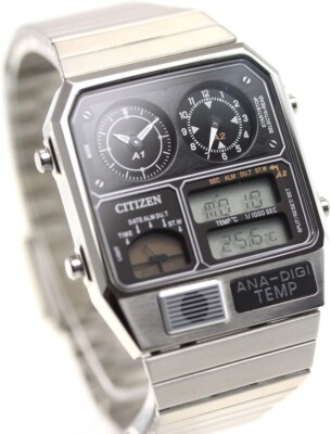 CITIZEN JG2101-78E ANA-DIGI TEMP Reproduction Model Watch Silver