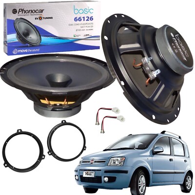 Paar Lautsprecher Phonocar Hinten Bicone 120W für Fiat Panda 169