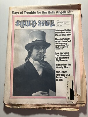 Rolling Stone Magazine #124 December 21 1972 Keith Moon Moody Blues Hippies