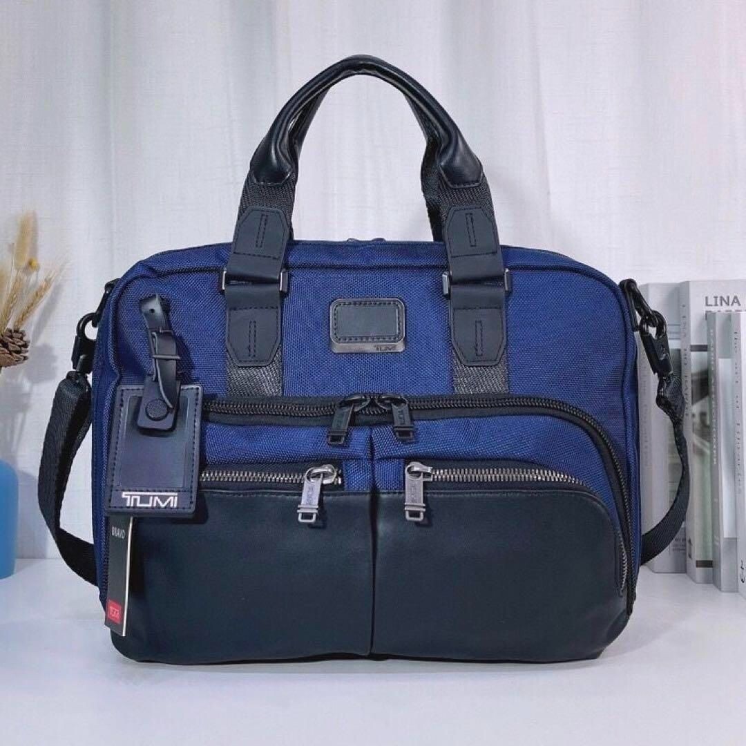 TUMI Alpha Bravo Slim Commuter Briefcase bag 2 Colors Navy TUMI Alpha Bravo Slim Commuter Briefcase bag 2 Colors Navy