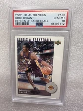 Kobe Bryant 02/03 UD Authentics Heroes Basketball #KB6 /989 PSA 10 SP Low pop 7