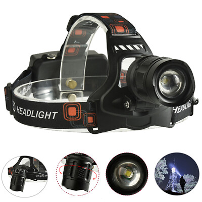 Hell 100000LM stirnlampe T6 CREE LED Kopflampe FACKEL USB Taschenlampe Schwarz Hell 100000LM stirnlampe T6 CREE LED Kopflampe FACKEL USB Taschenlampe Schwarz