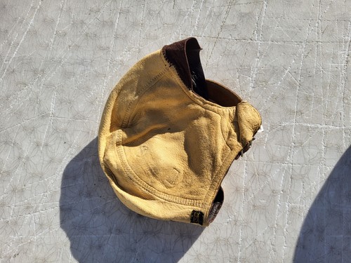 WW2 US Military NAF-1092-72 Summer Leather Flight Helmet Size 7-1/4 MFG HLB Corp - Picture 8 of 8