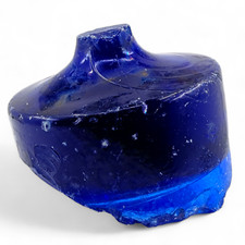 Cullet de vidrio artístico azul cobalto natural Pontil Break Off manganeso brillante #4GX33