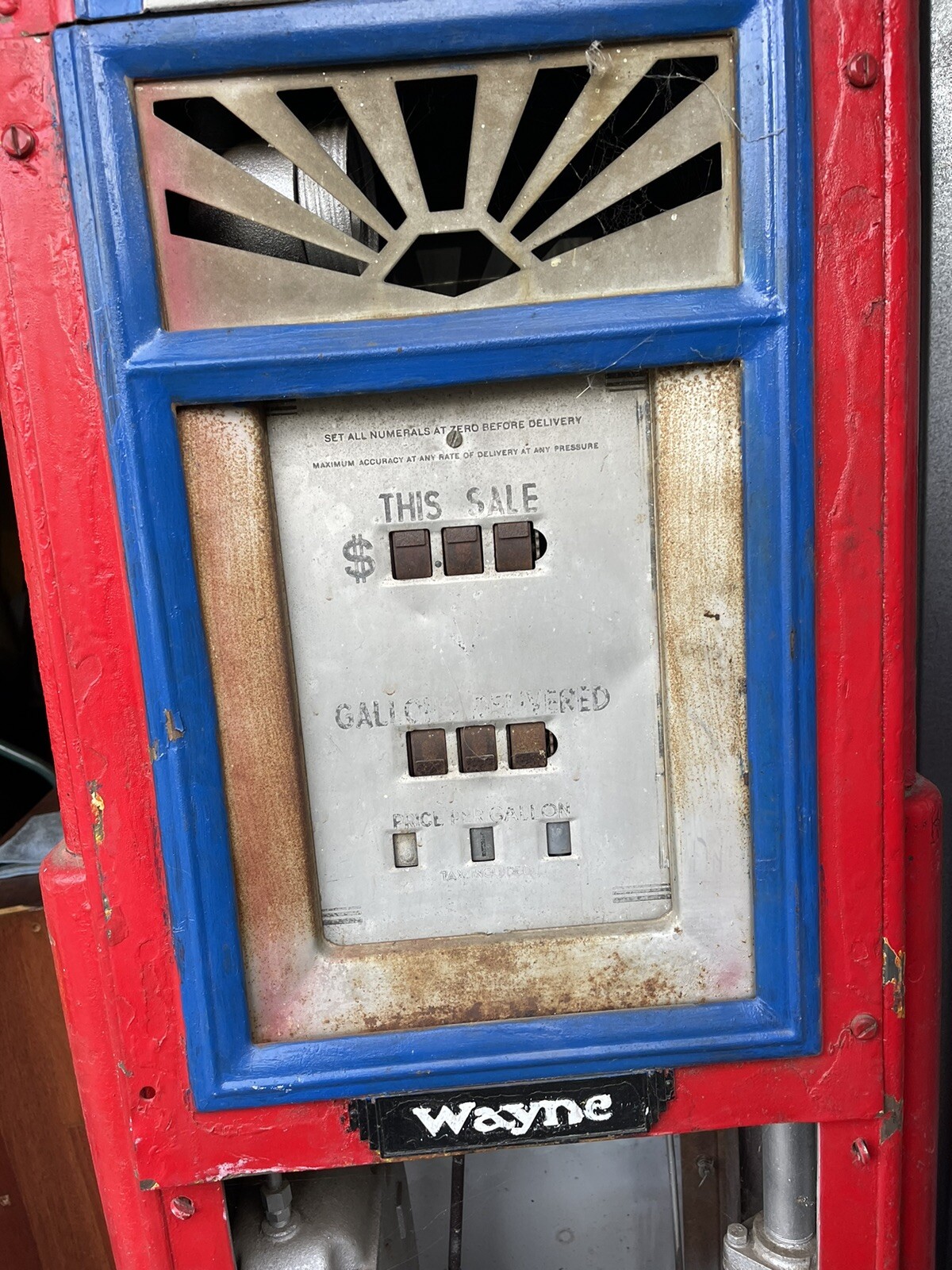 Original Antique Wayne 60 Gas Pump Sky Chief For Parts Storage Find eBay