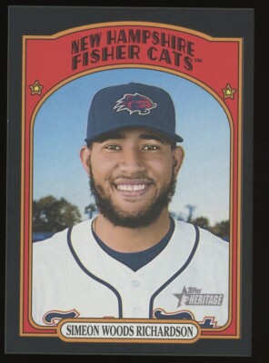 2021 TOPPS HERITAGE MINORS #102 SIMEON WOODS RICHARDSON *BLACK BORDER #/50
