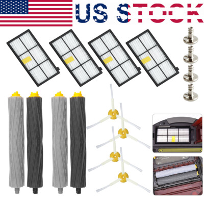Extractor filter & side brush Accessories for iRobot Roomba 800 960 Series 980