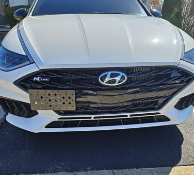 Front Bumper Tow Hook License Plate Mount Bracket for Hyundai Sonata 2020-2023