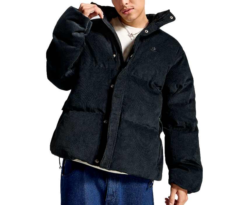 NEW Converse Super Puffer Jacket BLACK 10027010-A01 SIZE XL