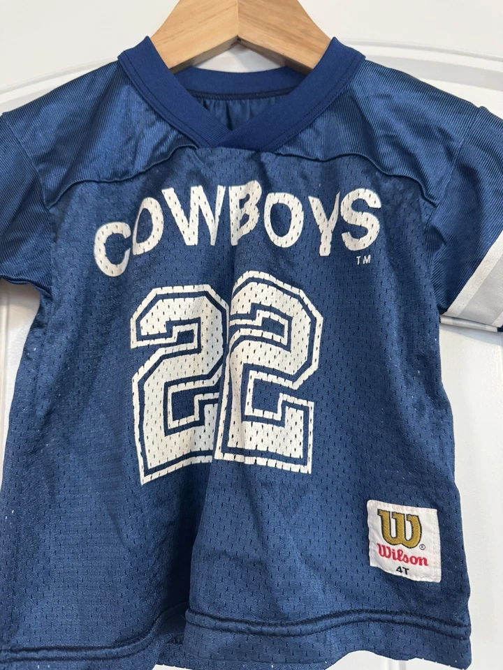 Camiseta deportiva vintage Emmitt Smith Dallas Cowboys #22 NFL Wilson para niños pequeños talla 4T Foto 2 de 4