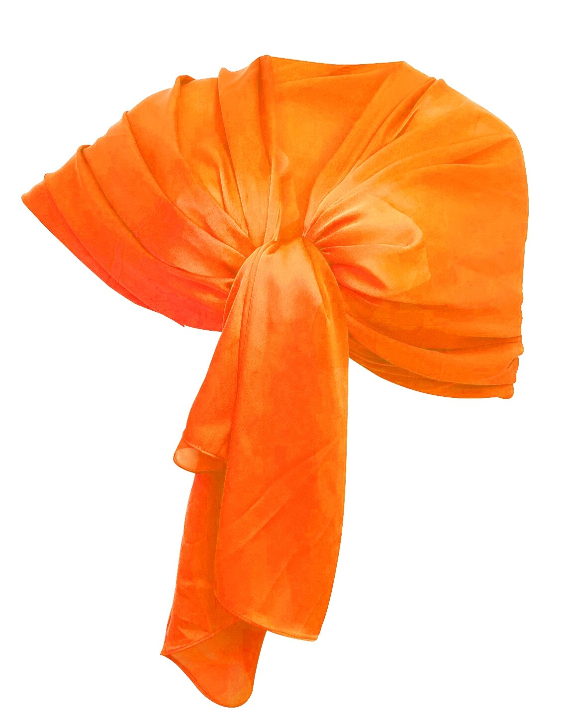 Elegante Bufanda Seda Chal Pañuelo, Mujer Bolero Estola Ceremonia Naranja