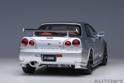 NISSAN NISMO R34 GT-R Z-TUNE RHD SILVER 1:18 SCALE BY AUTOART 77461