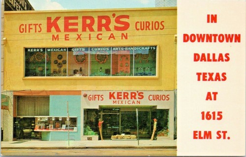 c1950 Elm St, Dallas, TX downtown, Kerr's Curios and Mexican Gifts, americana - Picture 3 of 5
