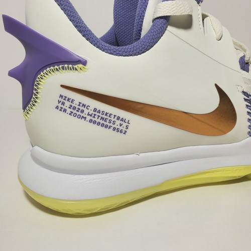 Nike Lebron Witness 5 Schuhe Lakers weiß lila CQ9380 102 Herren Größe 12 Air Zoom - Bild 9 von 10