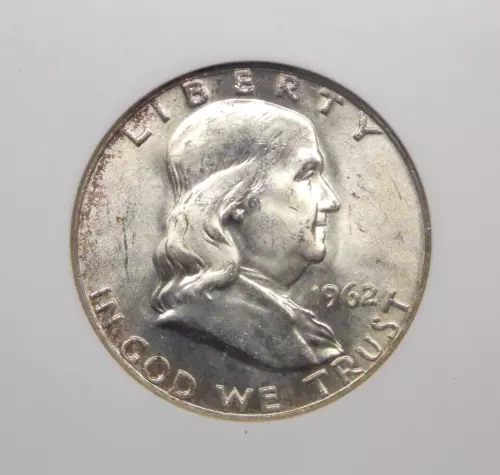 1962 "D" Franklin SILVER Half Dollar 50c NGC MS64 #031 BU Unc ECC&C, Inc.