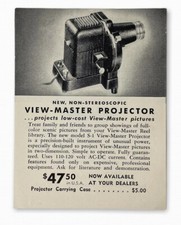 1947 View Master Projector  Plastic Library Box Advertisement Insert