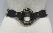 Chicos Genuine Snap Closure Leather Size L Belt Lot 2047 lisasfinds