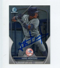 HANS MONTERO SIGNED 2023 BOWMAN CHROME DRAFT CARD AUTO