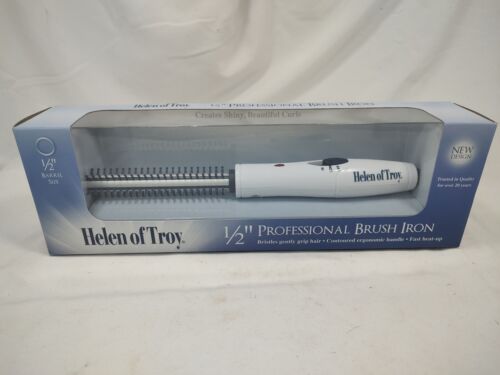 Helen of Troy 1512 Curling Brush Iron, White, 1/2 Inch Barrel Short Hair  Styling | eBay