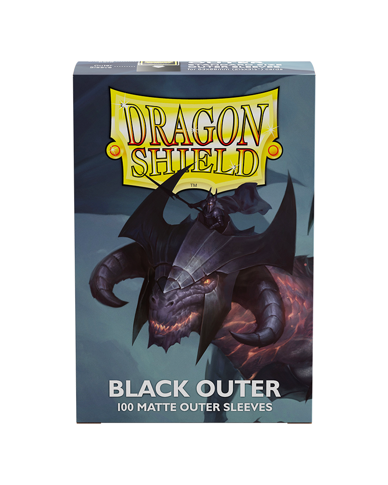 DRAGON SHIELD - 100 BUSTINE STANDARD - OUTER SLEEVES MATTE BLACK