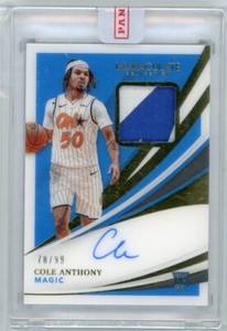 2020-21 Panini Immaculate Collection Rookie Patch Auto #117 Cole Anthony #78/99