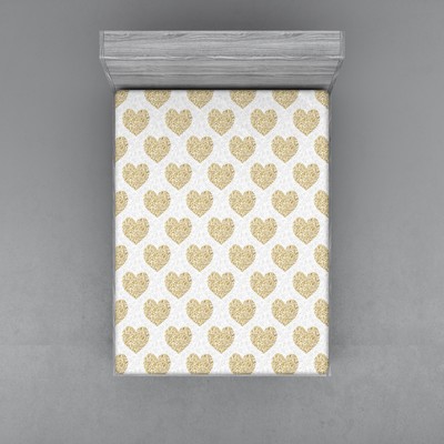 Romantic Love Fitted Sheet Cover with All-Round Elastic Pocket in 4 Sizes